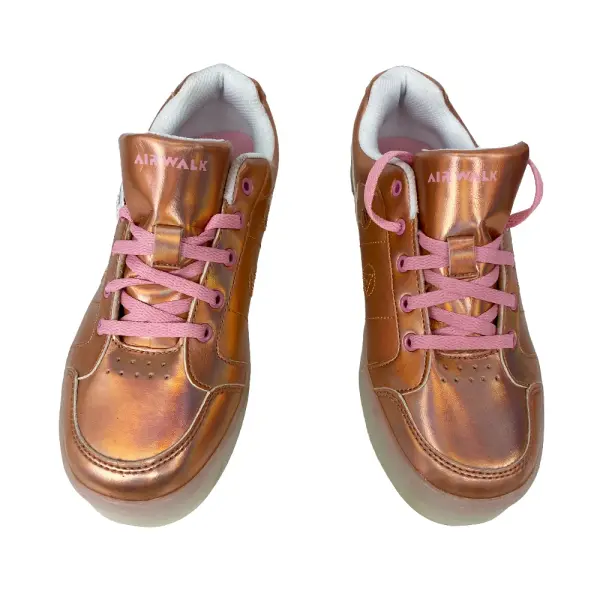 Airwalk Girls’ Light-Up Sneakers – Pink Rose Gold