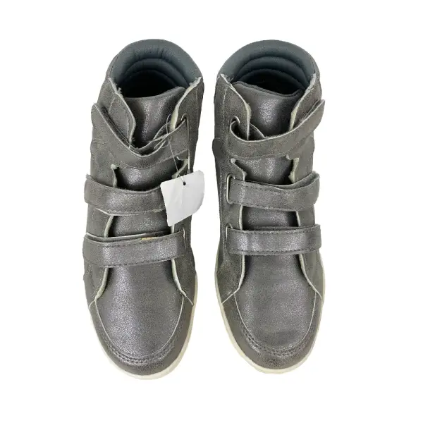 Brash Girls’ Phoenix High-Top Sneakers – Pewter Shimmer