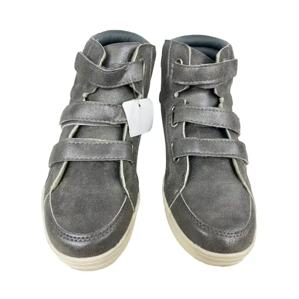 Brash Girls’ Phoenix High-Top Sneakers – Pewter Shimmer