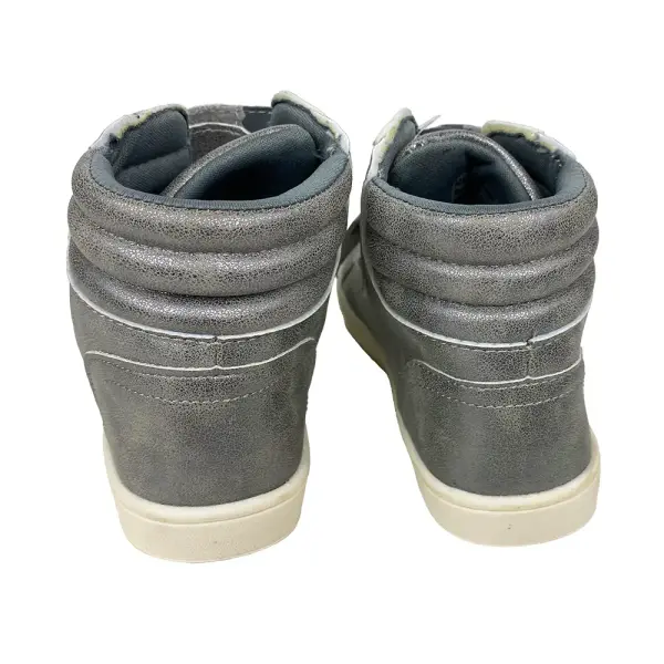 Brash Girls’ Phoenix High-Top Sneakers – Pewter Shimmer