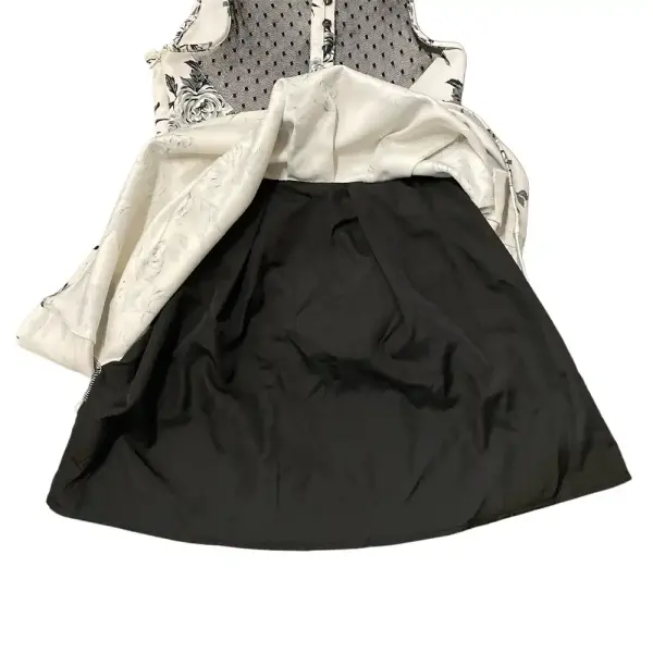 Forever 21 Floral Fit and Flare Dress with Mesh Back Detail