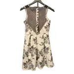 Forever 21 Floral Fit and Flare Dress with Mesh Back Detail