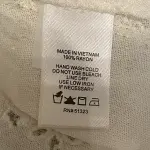 1.STATE Eyelet Blouse White Crinkle Gauze Button Front V Neck