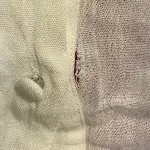 1.STATE Eyelet Blouse White Crinkle Gauze Button Front V Neck