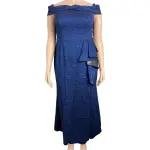 Adrianna Papell Off-Shoulder Formal Dress