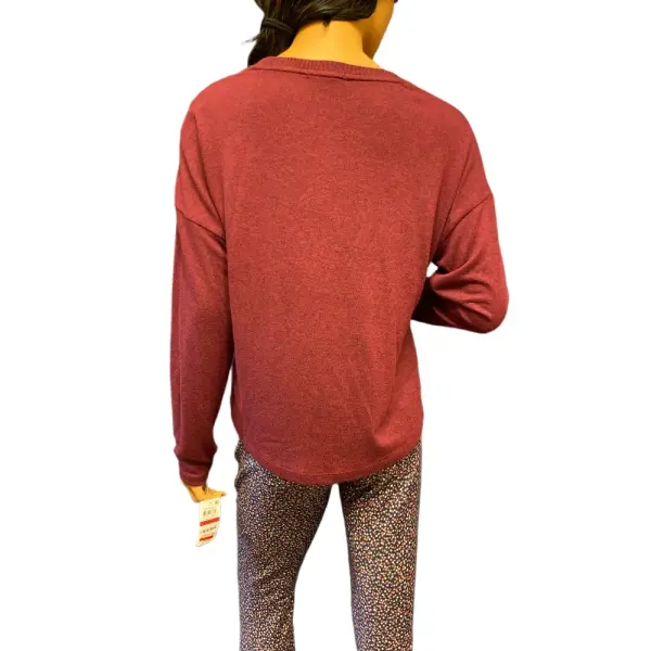 Alfani Cozy Knit Long Sleeve Sleep Top