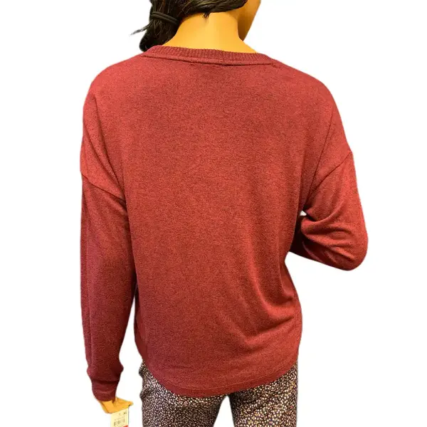 Alfani Cozy Knit Long Sleeve Sleep Top