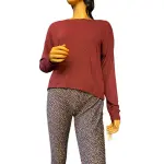 Alfani Cozy Knit Long Sleeve Sleep Top