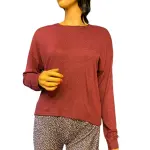 Alfani Cozy Knit Long Sleeve Sleep Top