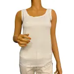 Alfani Scoop Neck Ruched Tank Top White Layering Essential