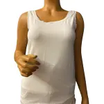 Alfani Scoop Neck Ruched Tank Top White Layering Essential