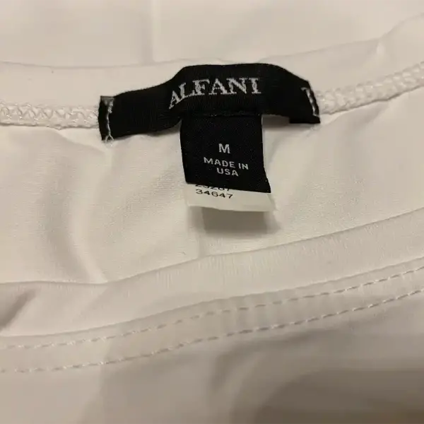 Alfani Scoop Neck Ruched Tank Top White Layering Essential