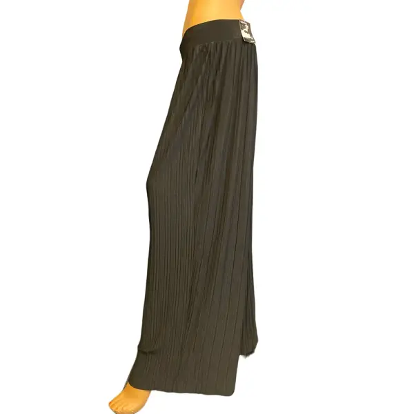 Alfani Wide Leg Plissé Pleated Pants Black Size Medium