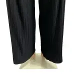 Alfani Wide Leg Plissé Pleated Pants Black Size Medium