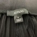Alfani Wide Leg Plissé Pleated Pants Black Size Medium