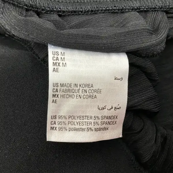 Alfani Wide Leg Plissé Pleated Pants Black Size Medium