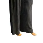 Alfani Wide Leg Plissé Pleated Pants Black Size Medium