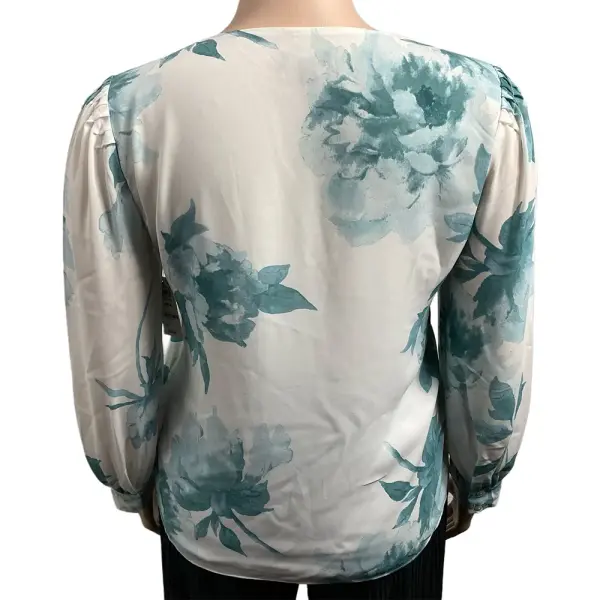 Alfani Watercolor Floral V-Neck Blouse