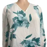 Alfani Watercolor Floral V-Neck Blouse