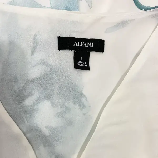 Alfani Watercolor Floral V-Neck Blouse