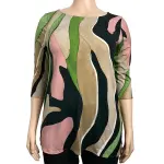 Alfani Abstract Wavy Stripe Tunic Top