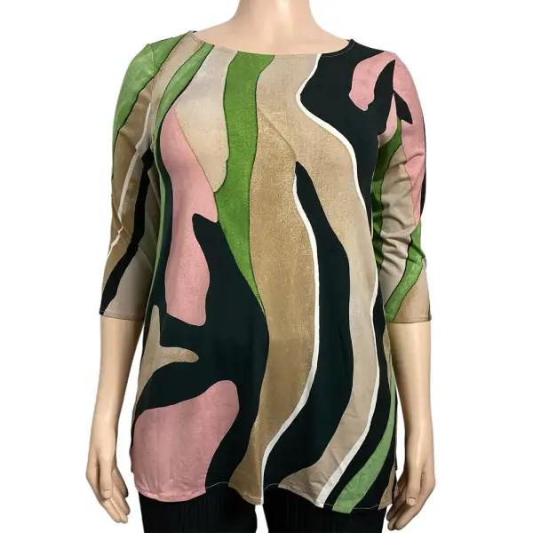 Alfani Abstract Wavy Stripe Tunic Top