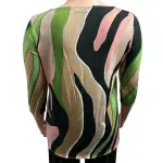 Alfani Abstract Wavy Stripe Tunic Top