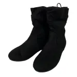 American Eagle Medium Black Faux Suede Tie Back Ankle Booties Size 3