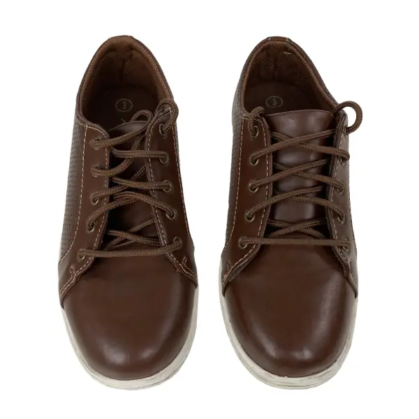 American Eagle Boys’ Liam Brown Perforated Casual Lace-Up Shoes Size 3