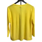 Anne Klein Citron Yellow V-Neck Stretch Top