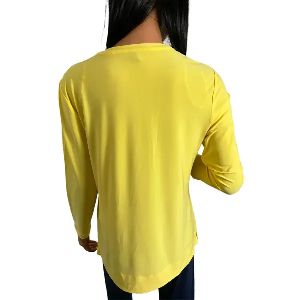 Anne Klein Citron Yellow V-Neck Stretch Top