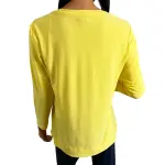 Anne Klein Citron Yellow V-Neck Stretch Top