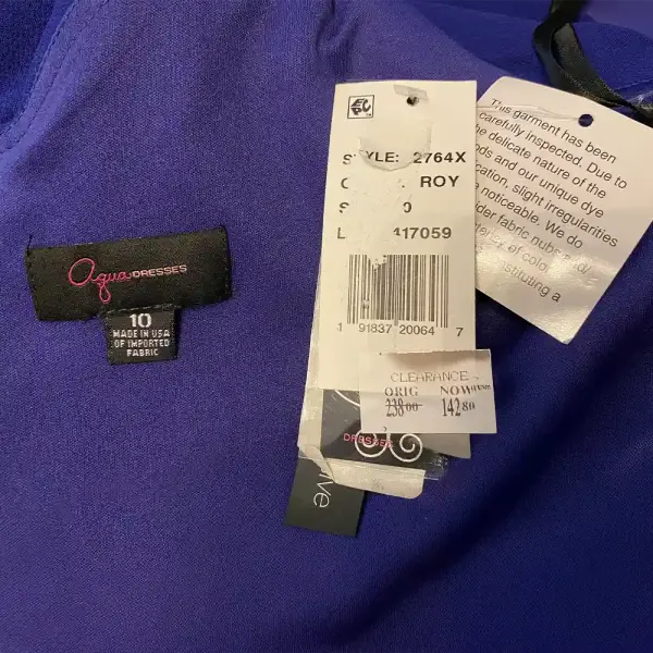 Aqua Women’s Cobalt Blue Sleeveless Asymmetric Ruffle Popover Midi Dress