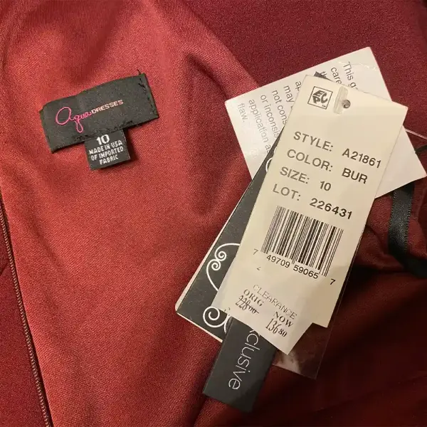 Aqua Burgundy Crepe Bodycon Dress with Pleated Cap Sleeves