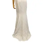 Aqua Strapless Gown with Side Slit