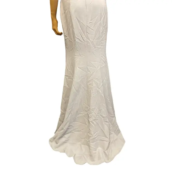 Aqua Strapless Gown with Side Slit