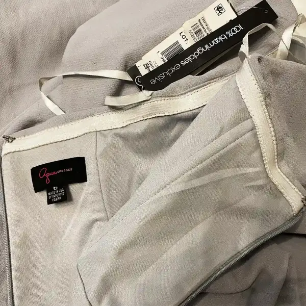 Aqua Strapless Gown with Side Slit