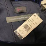 Aqua One Shoulder Velvet Gown Navy Blue Slit Cold Shoulder