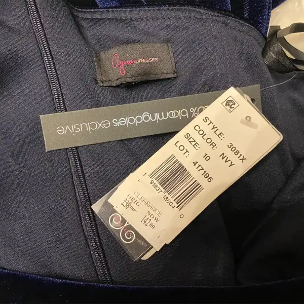 Aqua One Shoulder Velvet Gown Navy Blue Slit Cold Shoulder