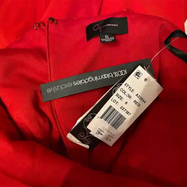 Aqua Red V Neck High Slit Evening Gown