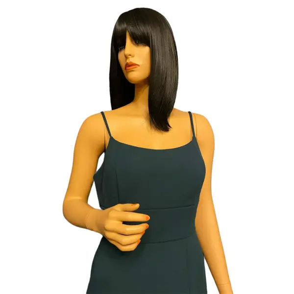 Aqua Pine Green Scoop Neck High Slit Evening Gown