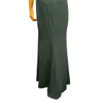 Aqua Pine Green Scoop Neck High Slit Evening Gown