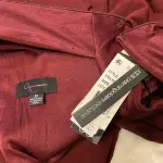 Aqua Burgundy Halter Neck High Slit Evening Gown