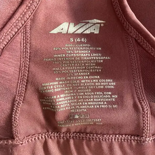 Womens Avia Elegant Mauve Breathable Sports Bra