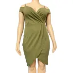 AX Paris Cold Shoulder Wrap Front Bodycon Dress