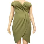 AX Paris Cold Shoulder Wrap Front Bodycon Dress