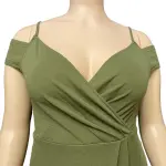 AX Paris Cold Shoulder Wrap Front Bodycon Dress