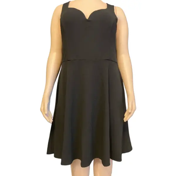 B. Darlin Sweetheart Neckline Fit and Flare Dress Open Back