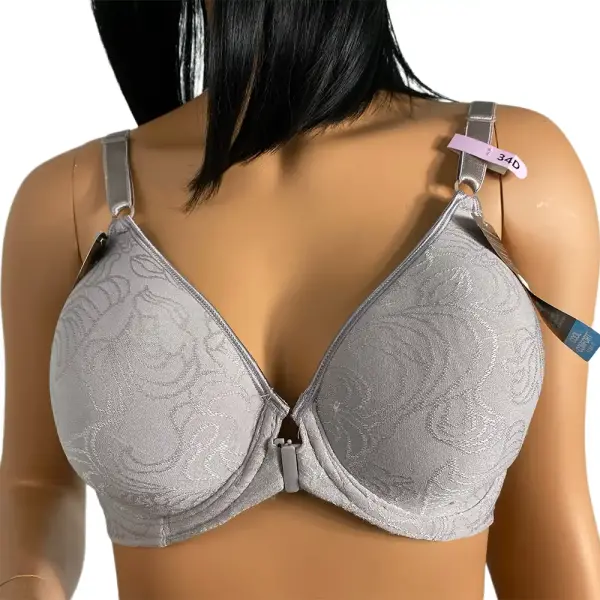 Bali Comfort Revolution Front-Close Shaping Underwire Bra 34D in Warm Steel