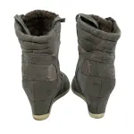 Bamboo Taupe Wedge High-Top Sneakers Size 6